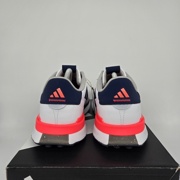 New adidas S2G 24 Leather Spikeless Golf White Navy Red Men\'s Shoes Size 11 main image 4